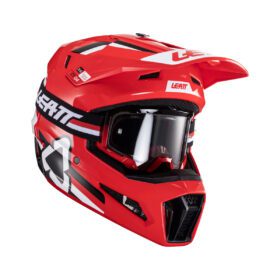 Casco Moto 3.5 + Goggles Velocity Rojo