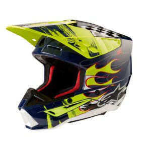 Casco SM5 Rash Azul/Amarillo