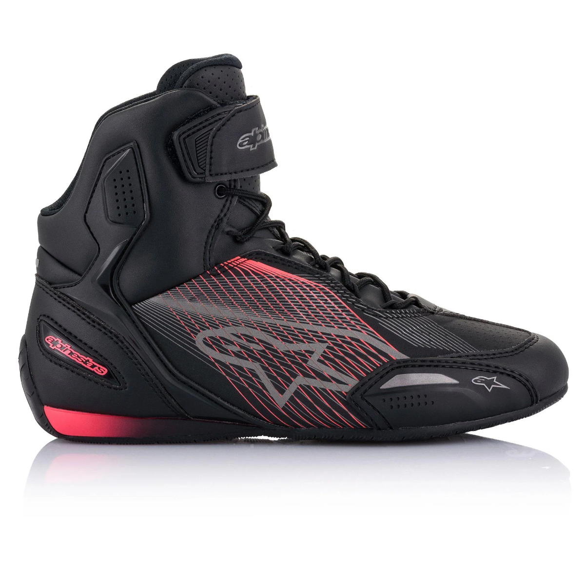 Botines Mujer Stella Faster-3 Negro Metal/Rosado