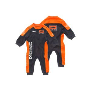 BODY M/LARGA TEAM BEBE NARANJA/NEGRO